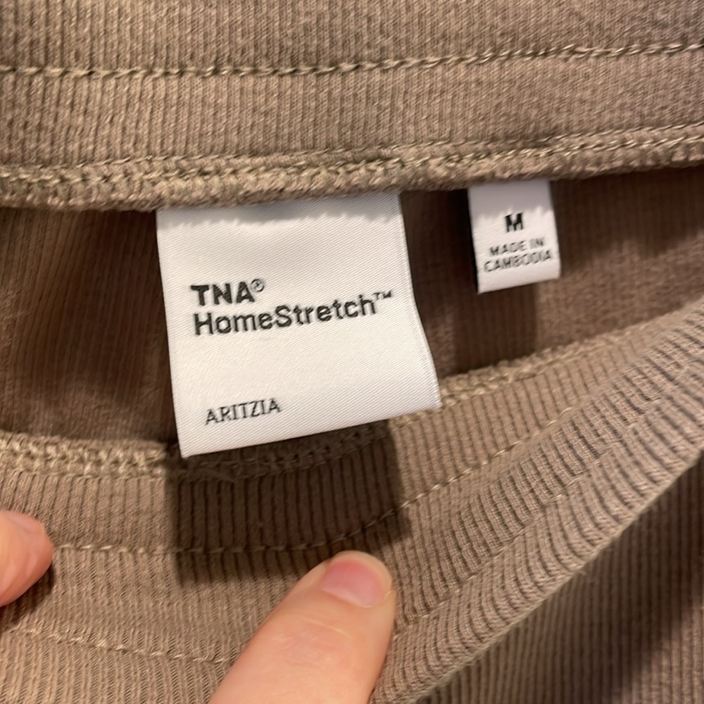 Aritzia Nomad Taupe Wide Leg Pants - Picture 3 of 9